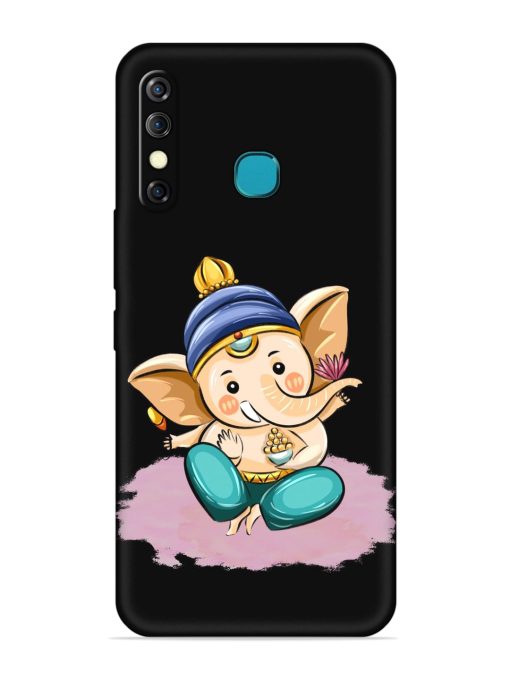 Bal Ganesh Vector Art Embossed Soft Silicone Case for Infinix Hot 8 Zapvi