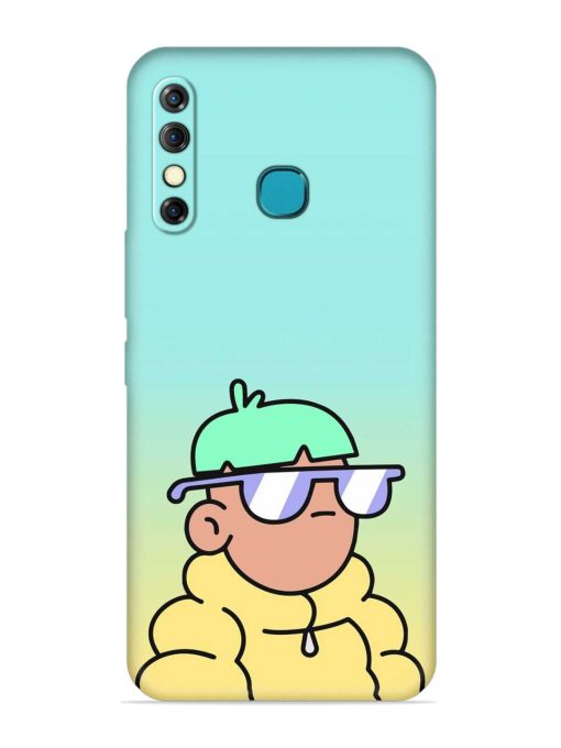 Doodles Cool Character Embossed Soft Silicone Case for Infinix Hot 8