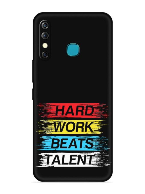 Hard Work Beats Embossed Soft Silicone Case for Infinix Hot 8