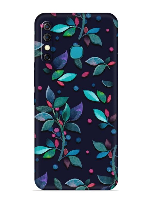 Decorative Watercolor Flower Embossed Soft Silicone Case for Infinix Hot 8