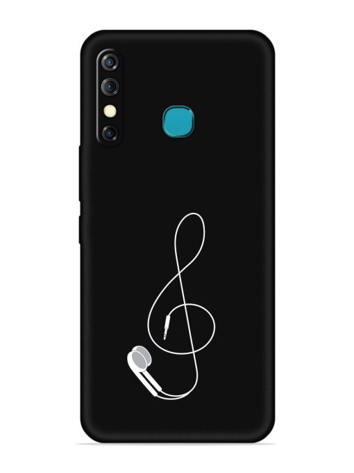 Music Earphone Vector Embossed Soft Silicone Case for Infinix Hot 8