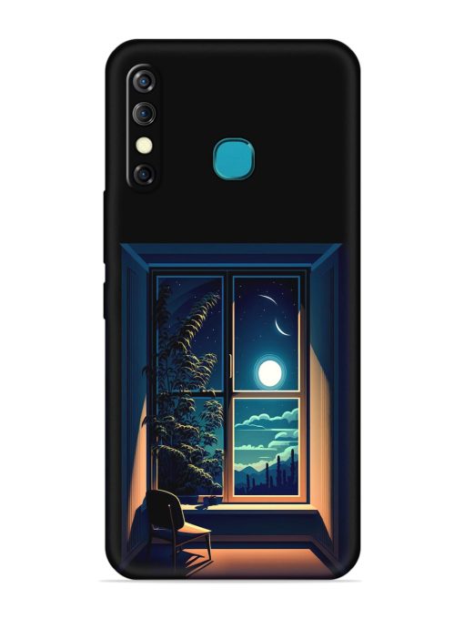 Night View At Window Embossed Soft Silicone Case for Infinix Hot 8