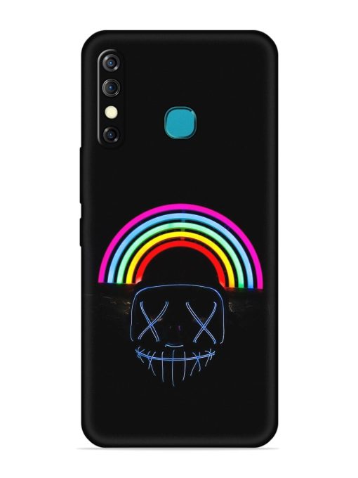 Mask Rainbow Embossed Soft Silicone Case for Infinix Hot 8