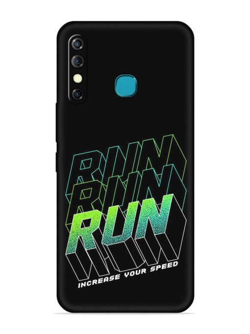 Run Embossed Soft Silicone Case for Infinix Hot 8