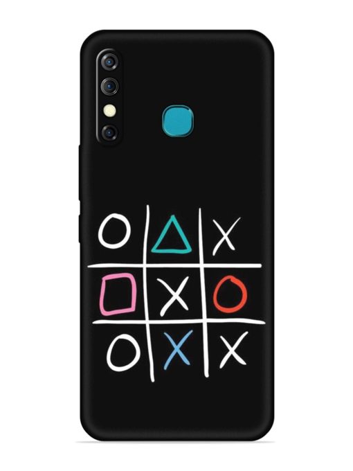 Super Neon Tic-Tac-Toe Embossed Soft Silicone Case for Infinix Hot 8