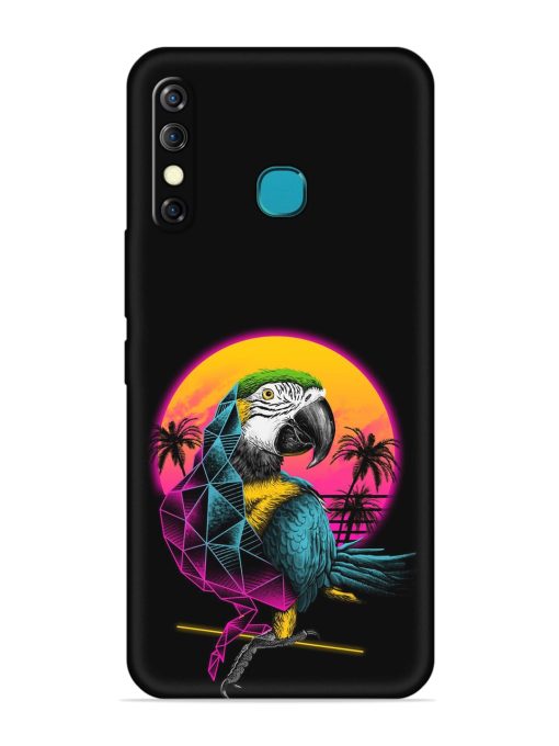 Rad Parrot Embossed Soft Silicone Case for Infinix Hot 8