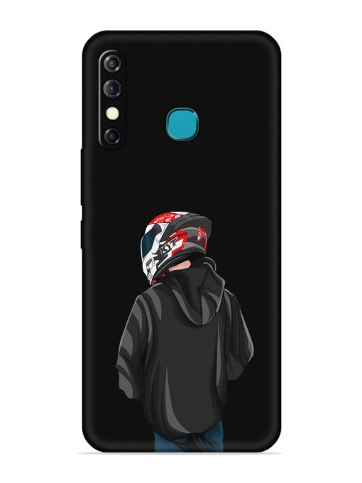 Motorcycle Rider Embossed Soft Silicone Case for Infinix Hot 8