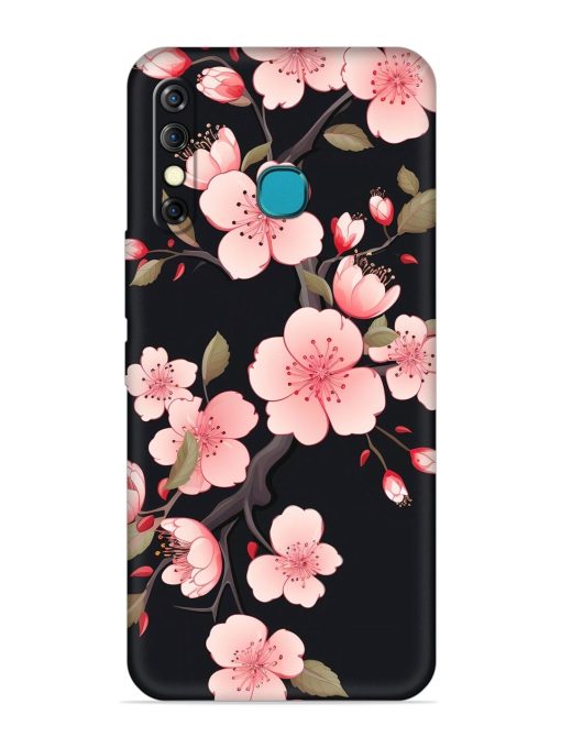 Cherry Blossom Embossed Soft Silicone Case for Infinix Hot 8