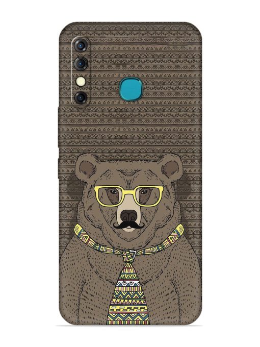 Grizzly Bear Embossed Soft Silicone Case for Infinix Hot 8 Zapvi