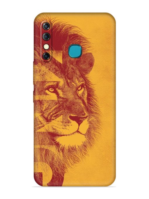 Gold Lion Crown Art Embossed Soft Silicone Case for Infinix Hot 8