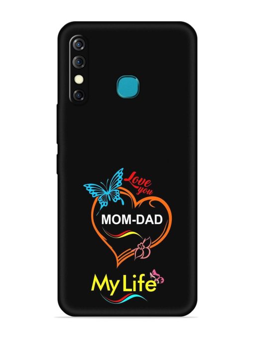 Love You Mom Dad Embossed Soft Silicone Case for Infinix Hot 8