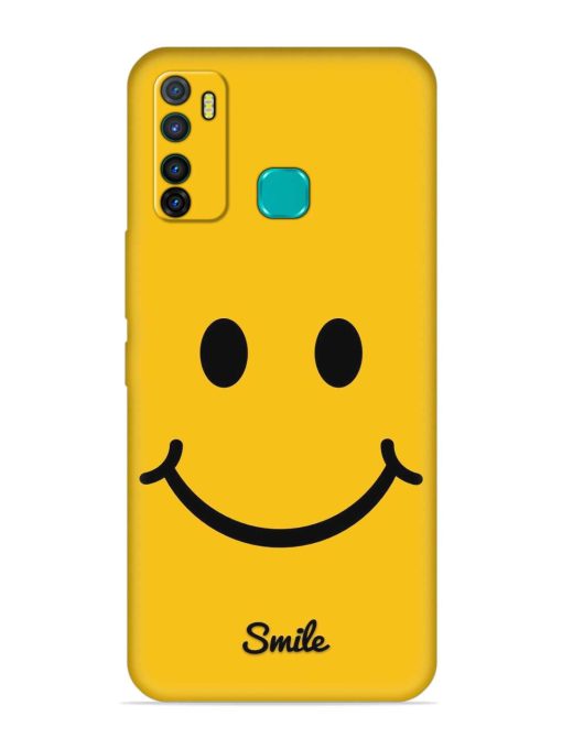 Yellow Smiley Embossed Soft Silicone Case for Infinix Hot 9