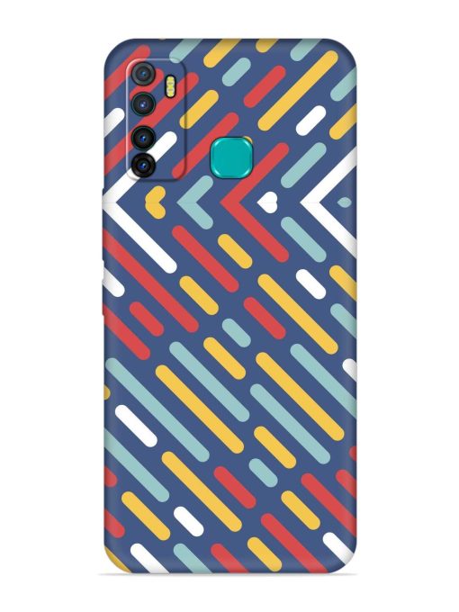 Colored Lines Embossed Soft Silicone Case for Infinix Hot 9