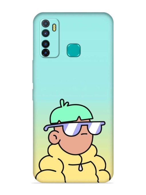 Doodles Cool Character Embossed Soft Silicone Case for Infinix Hot 9 Zapvi