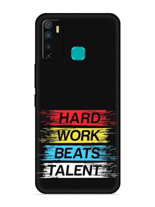 Hard Work Beats Embossed Soft Silicone Case for Infinix Hot 9