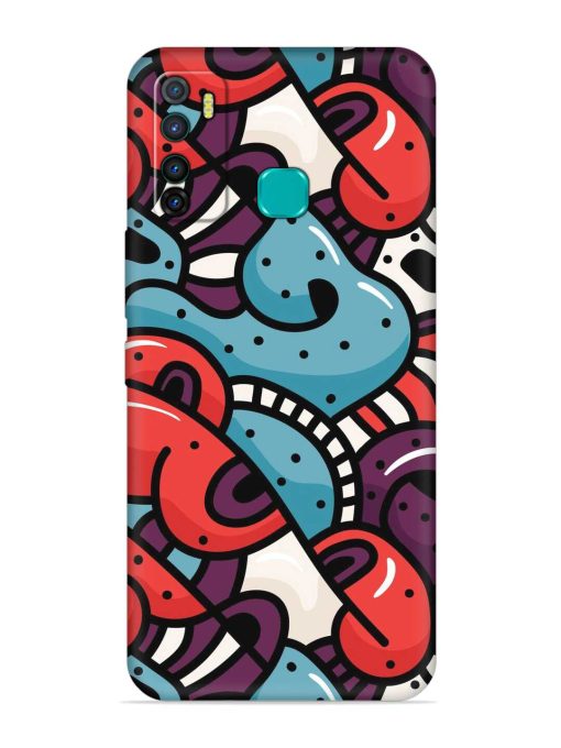 Seamless Backdrop Colorful Embossed Soft Silicone Case for Infinix Hot 9 Zapvi