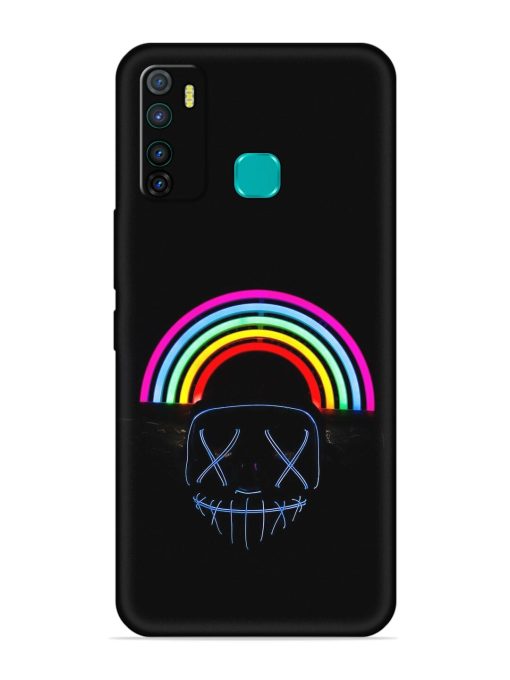 Mask Rainbow Embossed Soft Silicone Case for Infinix Hot 9 Zapvi