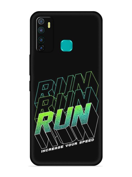 Run Embossed Soft Silicone Case for Infinix Hot 9 Zapvi