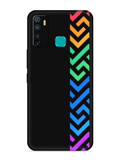 Colorshape Stripes Embossed Soft Silicone Case for Infinix Hot 9 Zapvi