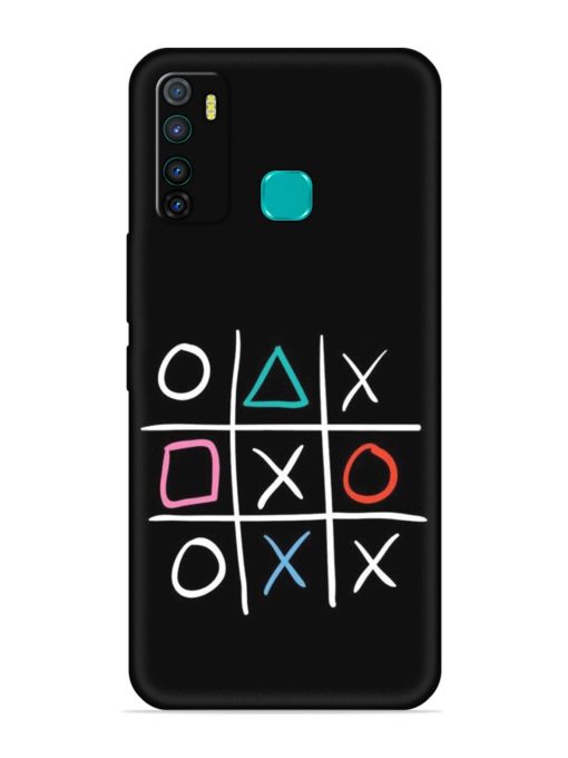 Super Neon Tic-Tac-Toe Embossed Soft Silicone Case for Infinix Hot 9 Zapvi