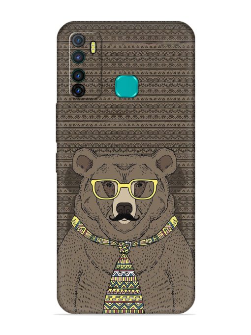 Grizzly Bear Embossed Soft Silicone Case for Infinix Hot 9 Zapvi