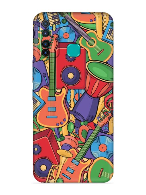 Colorful Music Art Embossed Soft Silicone Case for Infinix Hot 9 Zapvi