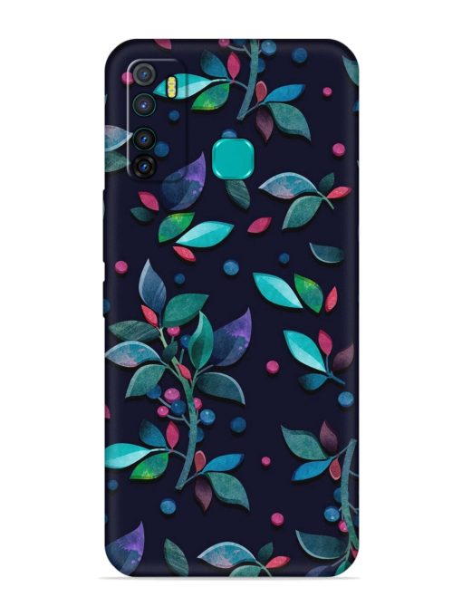 Decorative Watercolor Flower Embossed Soft Silicone Case for Infinix Hot 9 Pro Zapvi