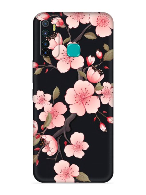 Cherry Blossom Embossed Soft Silicone Case for Infinix Hot 9 Pro Zapvi