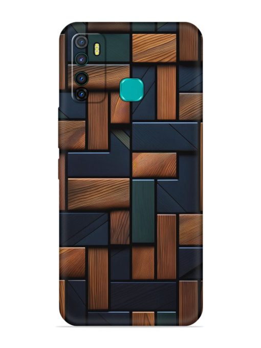 Wooden Background Cubes Embossed Soft Silicone Case for Infinix Hot 9 Pro Zapvi