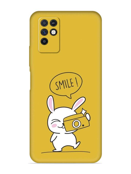 Hey Smile Please Embossed Soft Silicone Case for Infinix Note 10 Zapvi