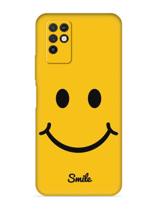 Yellow Smiley Embossed Soft Silicone Case for Infinix Note 10 Zapvi