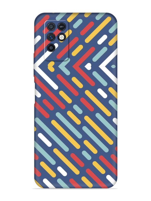 Colored Lines Embossed Soft Silicone Case for Infinix Note 10 Zapvi