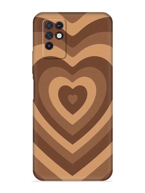 Brown Heart Embossed Soft Silicone Case for Infinix Note 10 Zapvi