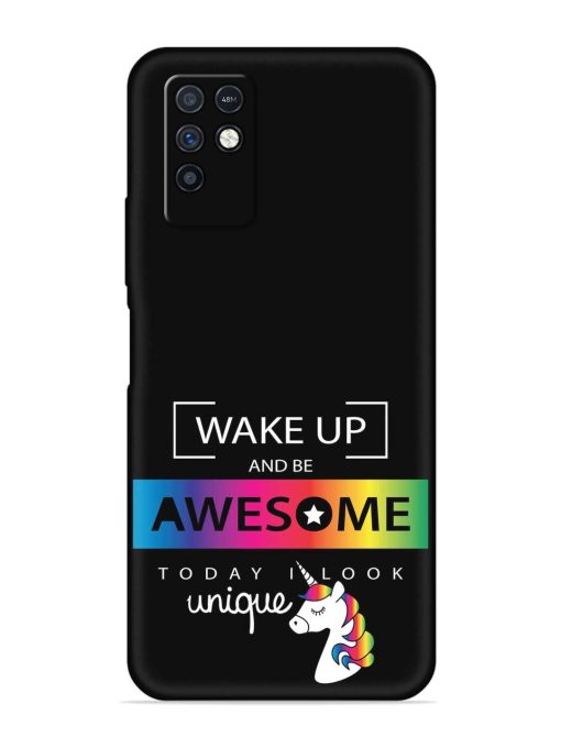 Inspirational Quote Unicorn Embossed Soft Silicone Case for Infinix Note 10 Zapvi