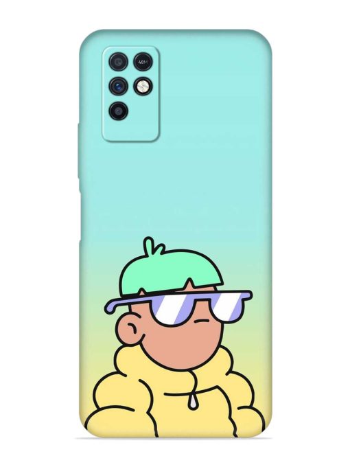 Doodles Cool Character Embossed Soft Silicone Case for Infinix Note 10