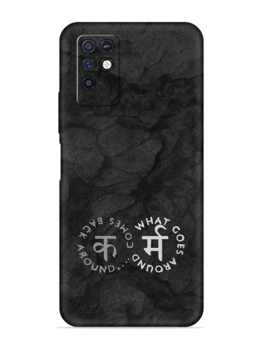 Karma Hindi Word Embossed Soft Silicone Case for Infinix Note 10 Zapvi