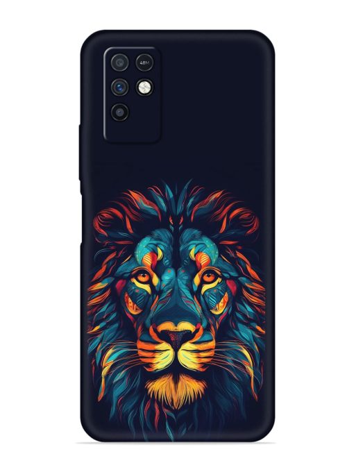 Colorful Lion Embossed Soft Silicone Case for Infinix Note 10 Zapvi