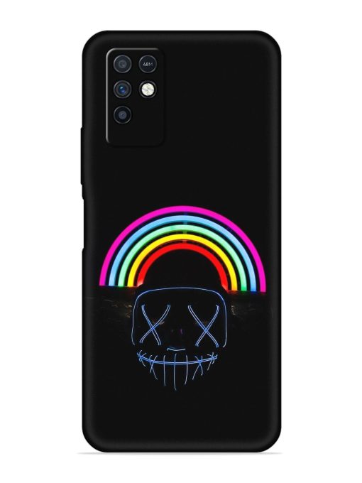 Mask Rainbow Embossed Soft Silicone Case for Infinix Note 10 Zapvi