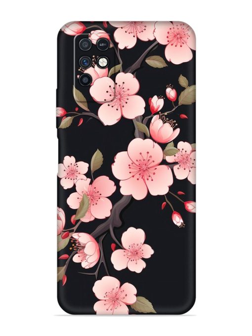 Cherry Blossom Embossed Soft Silicone Case for Infinix Note 10