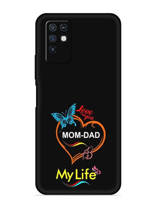 Love You Mom Dad Embossed Soft Silicone Case for Infinix Note 10 Zapvi