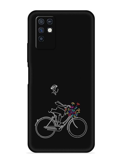 Minimalist Cycle Art Embossed Soft Silicone Case for Infinix Note 10