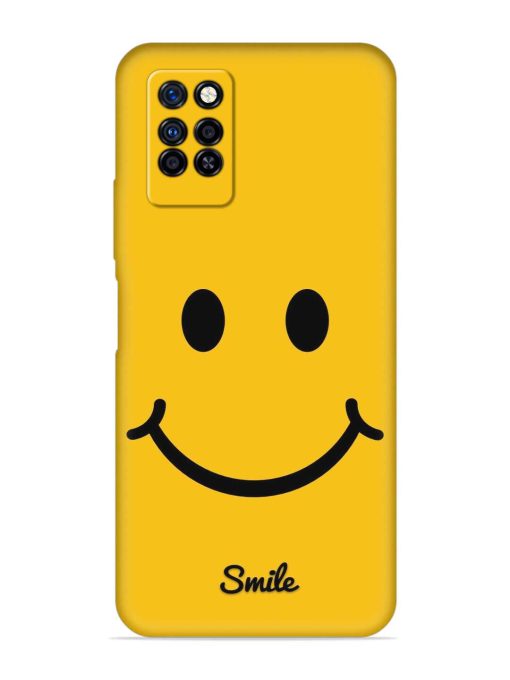 Yellow Smiley Embossed Soft Silicone Case for Infinix Note 10 Pro Zapvi