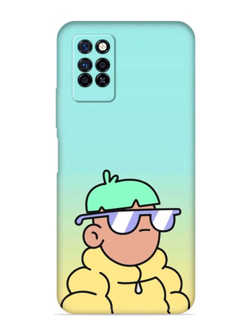 Doodles Cool Character Embossed Soft Silicone Case for Infinix Note 10 Pro