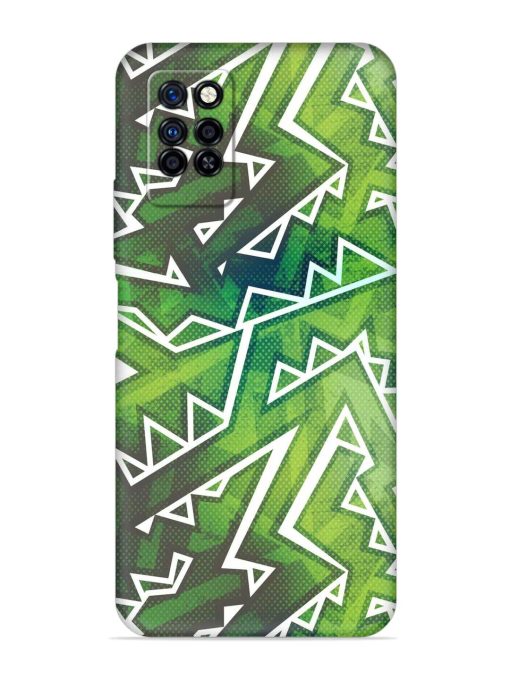 Green Graffiti Seamless Embossed Soft Silicone Case for Infinix Note 10 Pro Zapvi