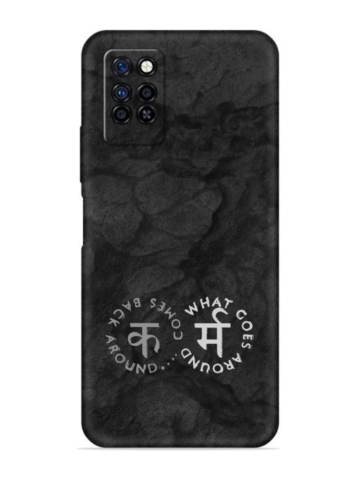 Karma Hindi Word Embossed Soft Silicone Case for Infinix Note 10 Pro Zapvi