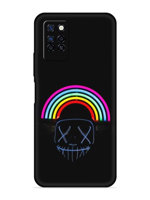 Mask Rainbow Embossed Soft Silicone Case for Infinix Note 10 Pro