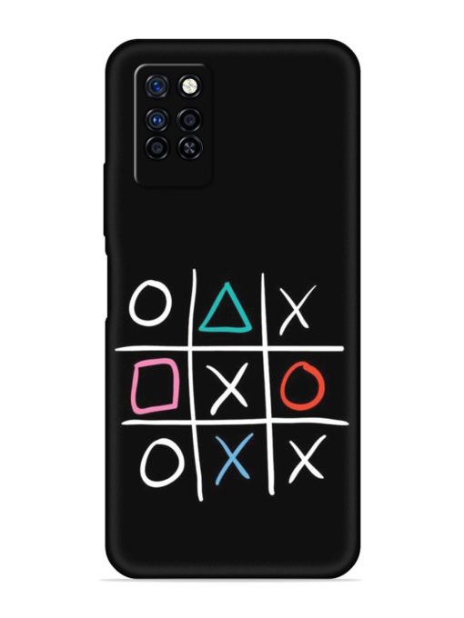 Super Neon Tic-Tac-Toe Embossed Soft Silicone Case for Infinix Note 10 Pro Zapvi