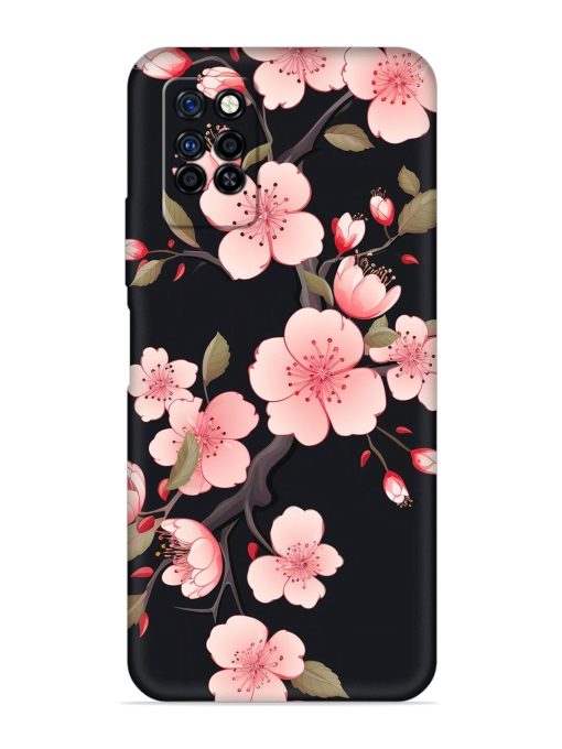 Cherry Blossom Embossed Soft Silicone Case for Infinix Note 10 Pro Zapvi