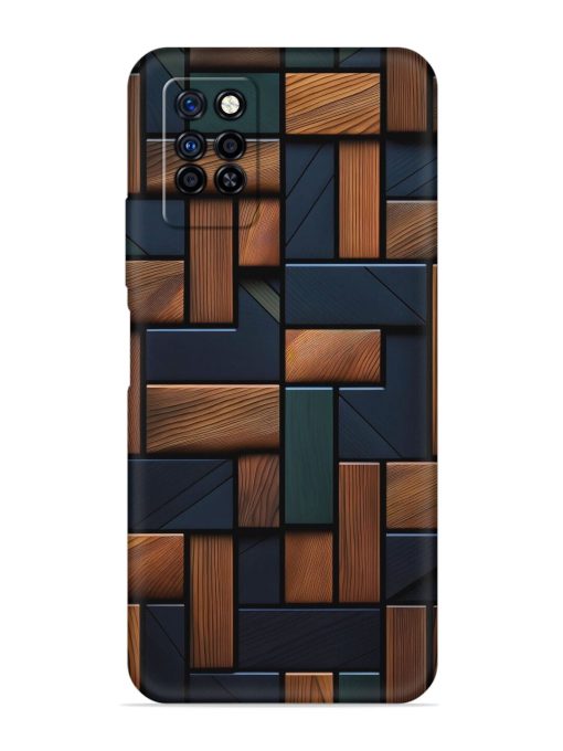 Wooden Background Cubes Embossed Soft Silicone Case for Infinix Note 10 Pro Zapvi