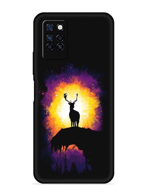 Elk Animal Art Embossed Soft Silicone Case for Infinix Note 10 Pro Zapvi